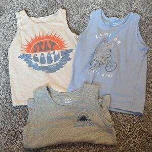 Carter's Kids Tank Tops - Cream, Blue, Gray